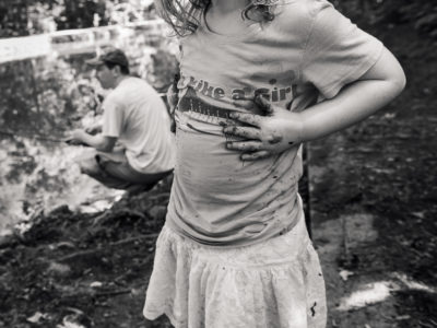 Little Girl wearing a Fish Like a Great T-Shirt