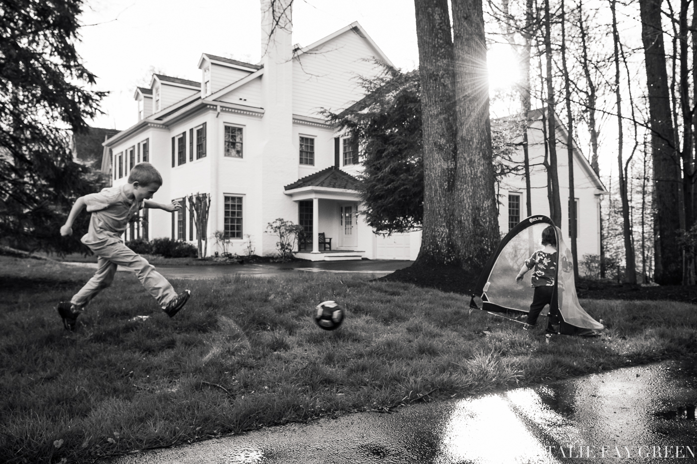 Baby in Soccer Goal