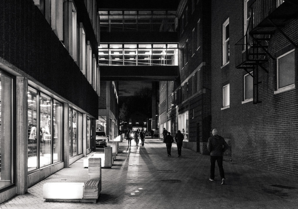 Alley in Harvard Square at Night 