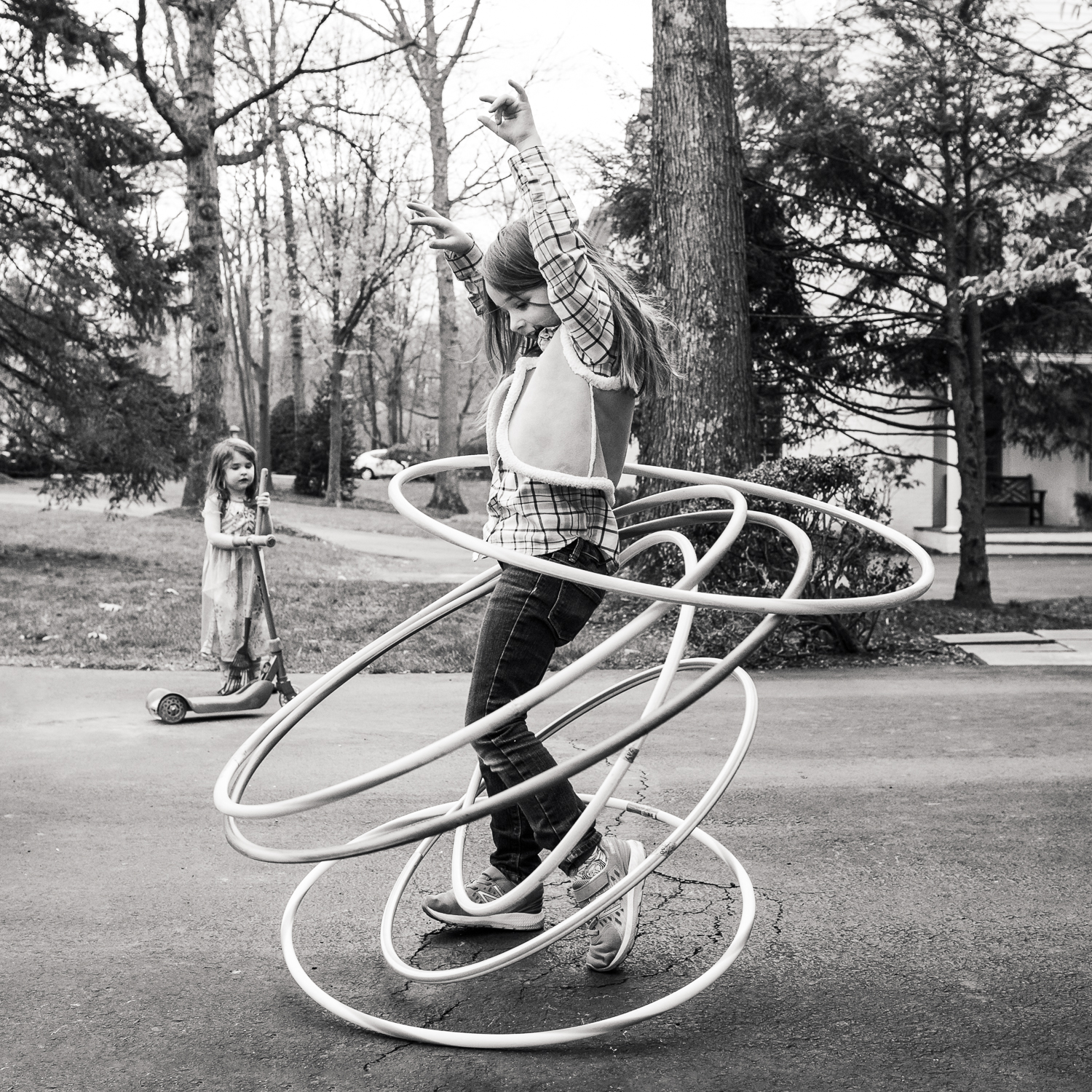 Hula Hoop Queen girl hula hoop driveway