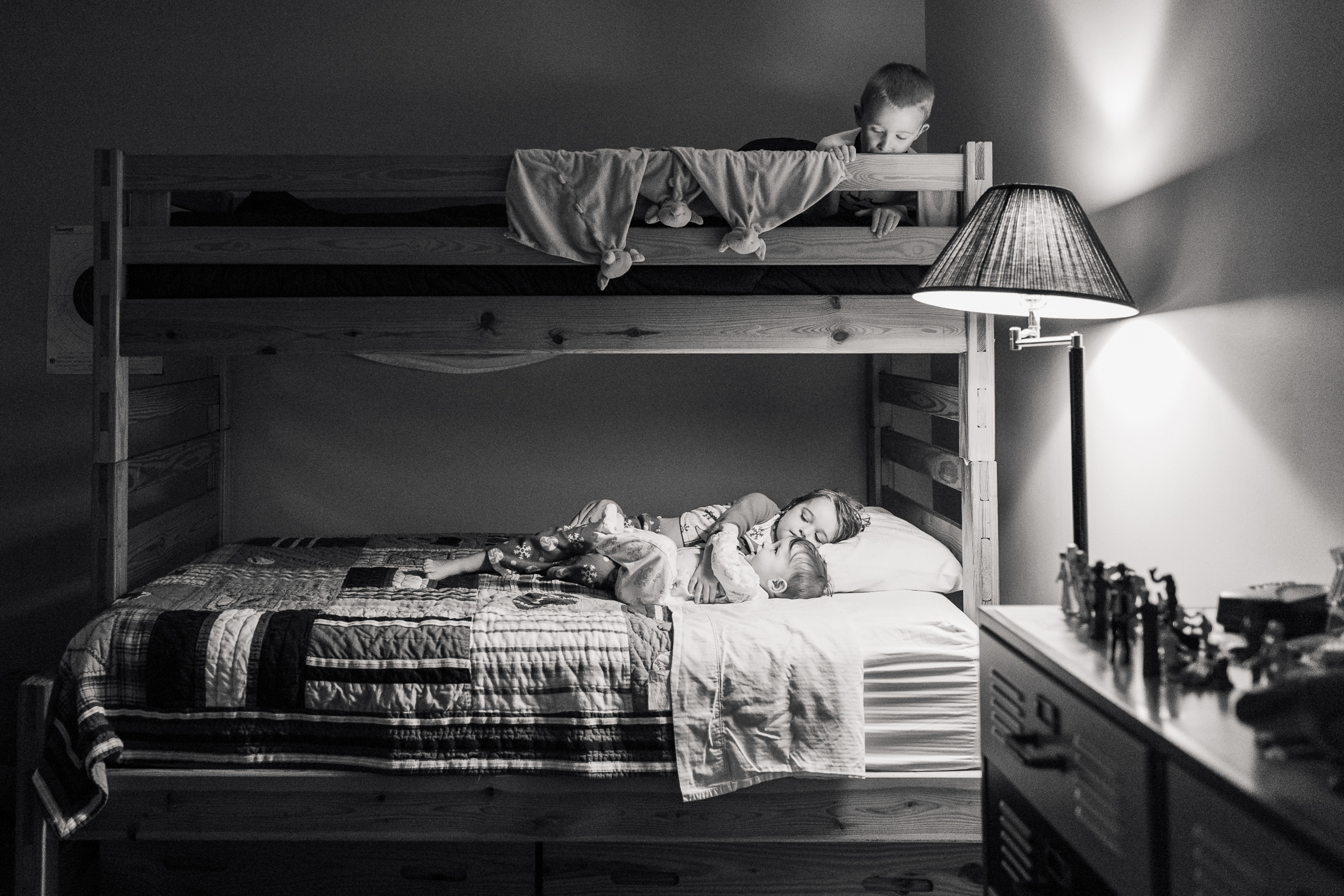 Home-20 Brother hosts sister and baby in bunk beds for sleepover