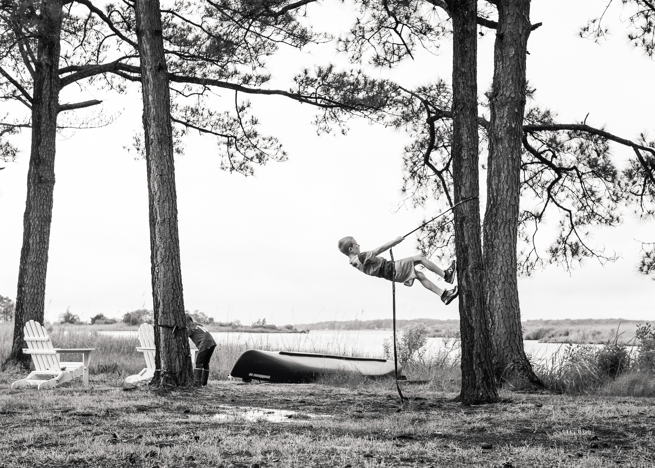 child climbing a tree
